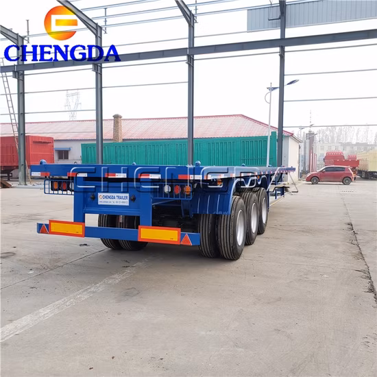 3achsiger 13m-Containeranhänger, gebrauchter Tieflader-Sattelauflieger
